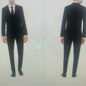 Opposuits boys Black Knight Solid Black 3-piece boys suit, size 16.